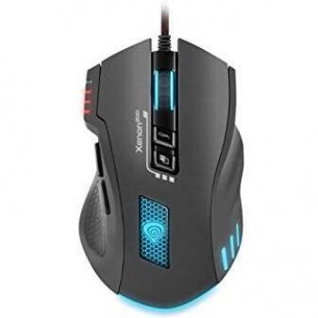Ratón Gaming Genesis Xenon 200, Negro, Sensor Óptico Avago 5050, 3000 DPI Ajustable, 8 Botones Programables, Iluminación RGB, Conexión USB
