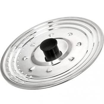 Tapadera Multiusos Acero Inoxidable Ø 25 cm. Uso Tapa Anti Salpicaduras y Escurridor. Tapadera Adpatable Diferentes Medidas