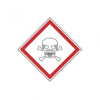 Cartel Adhesivo de Materiales Peligrosos 100x100mm MP 37