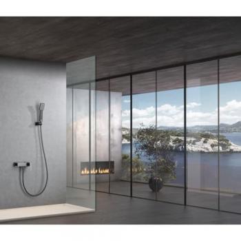 Kit Ducha Monomando Pisa Black Gun Metal IMEX BDP048-5BGM