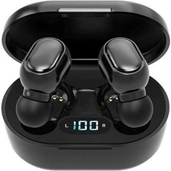 Auriculares inalámbricos Bluetooth 5.0 con caja de carga, micrófono integrado, control táctil, 40 horas de duración, sonido estéreo HD 3D para iOS y Android