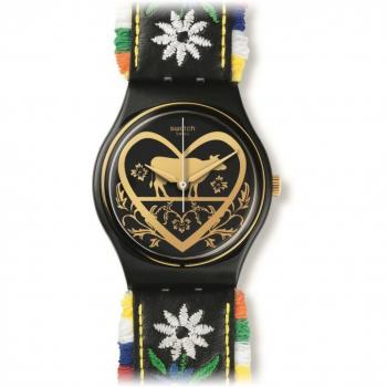 Reloj Swatch Die Glocke con Correa de Piel Negra
