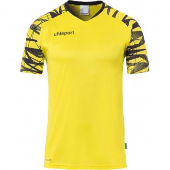 Uhlsport Camiseta de Manga Corta Goal 25 para Entrenamiento de Fútbol Niños Amarillo (152)