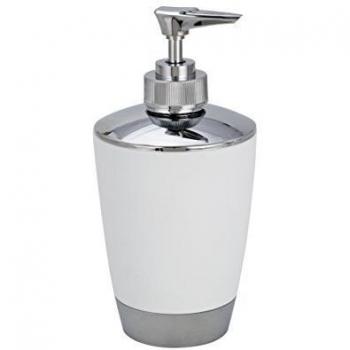 Wenko Vercelli Dosificador Jabón 0.3 L, Polipropileno, Blanco, 8x8x16.5 cm