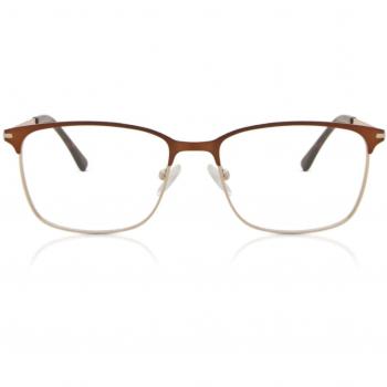 Gafas Anti-Azules Cuadrado Montuta Completa Metálico Marrón Armazones para Hombre - SmartBuy Collection