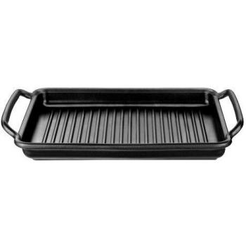Monix Solid+ - Plancha con rayas 40 cm de aluminio fundido con antiadherente Teflon® Classic.