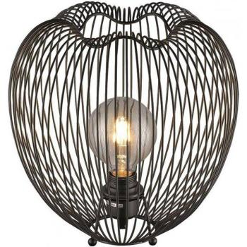 Lámpara de mesa negro mate LEEDS 1 luz E27