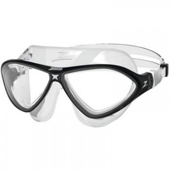 Zoggs Máscara de Natación Horizon Flex, Unisex-Adulto, Blanco/Negro, Lentes Transparentes
