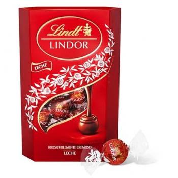 LINDOR LINDT Bombones de chocolate con leche, 337 g, aproximadamente 26 bombones, interior de chocolate cremoso