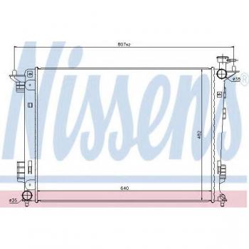 Radiador de refrigeración del motor NISSENS 67515