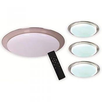 Lámpara de techo LED Triest regulable, 2700-6000K, control remoto, efecto cristal