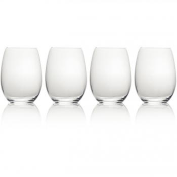 Copas de Vino sin Tallo de Cristal Sin Plomo - Juego de 4 Transparente
