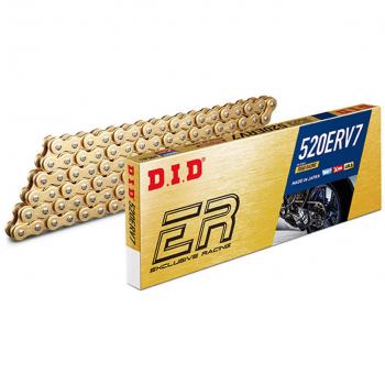 Cadena de transmisión D.I.D 520ERV7 X-Ring 28 mm dorada