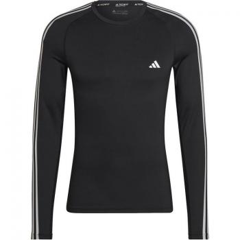 Camiseta Manga Larga Techfit 3 Stripes adidas