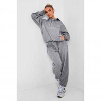 Relaxed Fit Cuffed Joggers Co-ord Washed Grey UK 18
