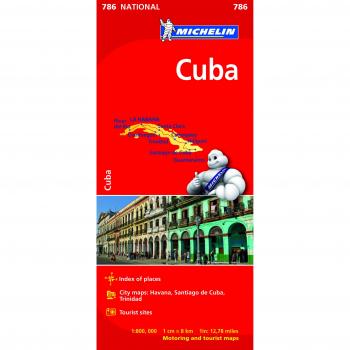 Mapa Nacional de Cuba Michelin 1:800.000 - Cartografía de Carreteras y Turismo