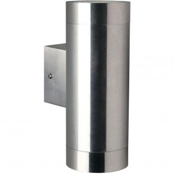Aplique exterior Tin Maxi Doble de acero inoxidable GU10 12x20 cm