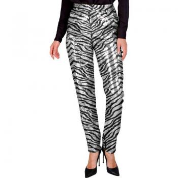 Pantalones Animal Print Plateado para mujer