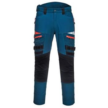 Pantalón de Trabajo Portwest DX4 Holster Azul 48 31 con Rodillas Pre-curvadas y Alta Visibilidad