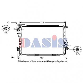 AKS Dasis 050030N Radiador, refrigeración del motor