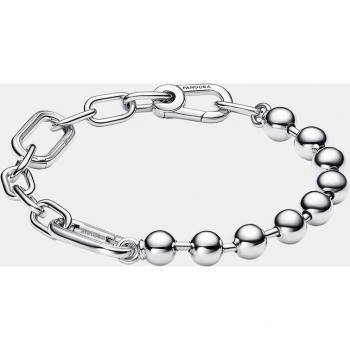 Pulsera de Eslabones Link y Cuentas Metálicas Pandora ME en Plata Esterlina 23 cm