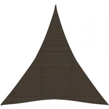 Toldo de vela HDPE marrón 160 g/m² 4x5x5 m