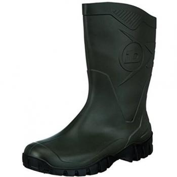 Dunlop Dee PVC Calf-Length Work Boots - Green, Size 46