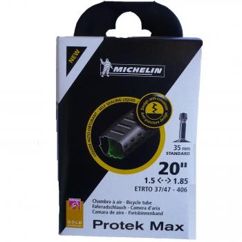 Michelin Protek MAX BTT Camara Bicicleta, Deportes y Aire Libre, Negro, 20 x1.75-1.9 Standard
