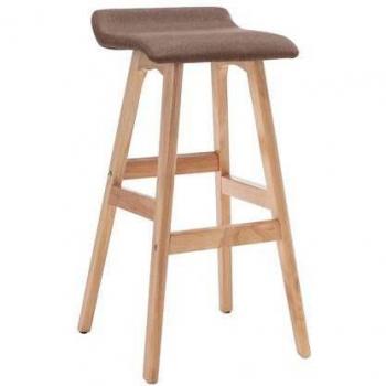 Taburete de cocina de tela gris taupe