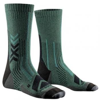 Calcetines Hike Perform Merino Crew X-Socks, Unisex adulto, Dark Sage/Black, talla 35-38
