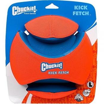 Chuckit! Kick Fetch Ball Dog Toy - Large, Blue/Orange Rubber
