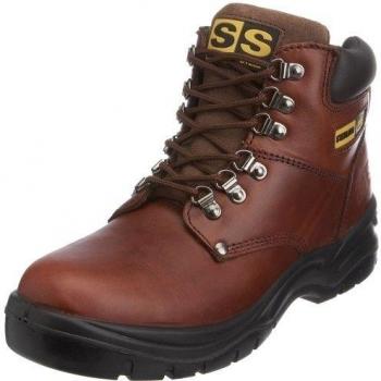 Sterling Safetywear Sterling Steel ss807sm - Botas de protección de cuero para hombre, color marrón, talla 43