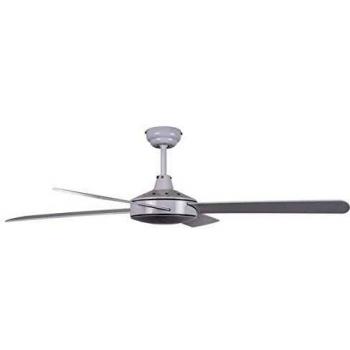 Ventilador blanco sin luz OSTRO con mando a distancia, Fabrilamp.
