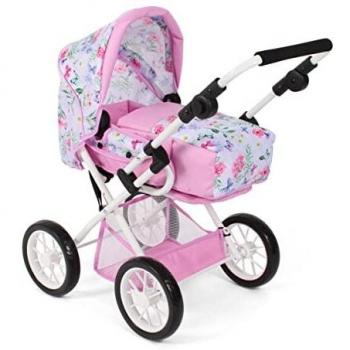 Cochecito de muñecas 2 en 1 Bayer Chic 2000 Leni Flores con bolsa extraíble