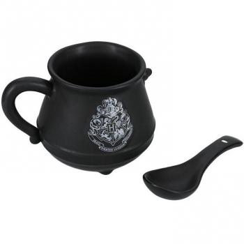 Taza de Cerámica 3D Harry Potter Caldero Mágico con Cuchara Hogwarts