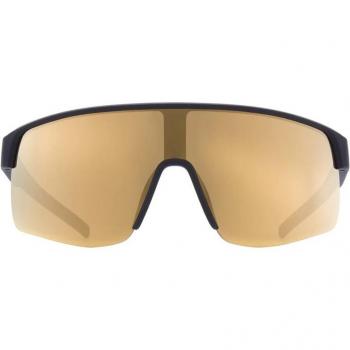 Red Bull SPECT Eyewear DAKOTA-007 Unisex Black Sunglasses with Gold Mirror Lens