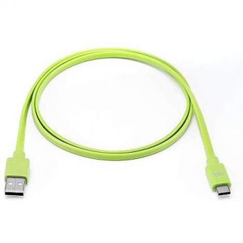 Cable USB-C a USB-A Plano 1m 3.1 Gen 2 Verde para Samsung S8/S9/S10, MacBook Pro, Google Pixel/Chromebook, Huawei P20/P30, Xiaomi