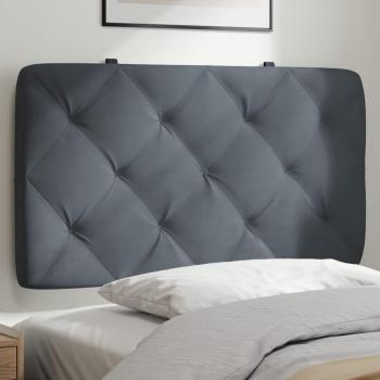 Cabecero de cama acolchado terciopelo gris oscuro 90 cm Vidaxl
