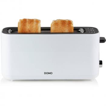 Tostadora blanca 2 ranuras 980W con regulador de temperatura y carcasa Cool-Touch - DOMO DO962T