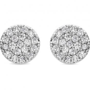 Pendientes Luxenter Africa Basic de metal bañado en rodio