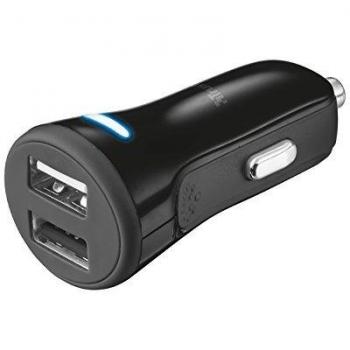Trust - Cargador USB para coche con 2 puertos de 10 W cada uno