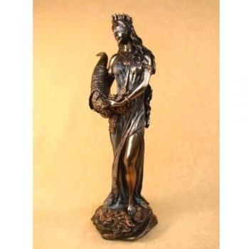 Romano Diosa Fortuna con ojos conectado - Bronce - Figuras