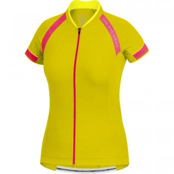 Gore Bike Wear Power Lady 3.0 - Maillot para mujer, color amarillo / rosa, talla 40