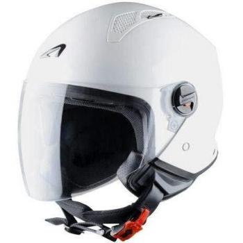 Astone Helmets - MINIJET monocolor - Casque jet - Casque jet urbain - Casque moto et scooter compact - Coque en polycarbonate -White Gloss XS