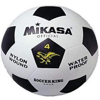 Mikasa 3009 - Balón de fútbol, Color Blanco/Negro, Talla 4