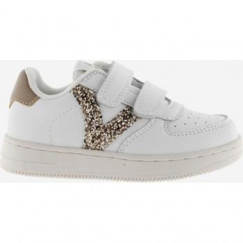 Zapatillas deportivas Victoria Tiempo de efecto piel con piezas fantasía en contraste y tiras adherentes