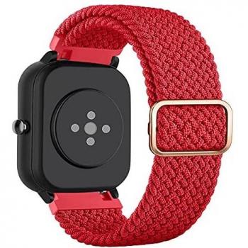 DEOU 20mm Correa Compatible con Amazfit Bip Amazfit GTS/GTS 2,Ajustable Trenzada Elástica con Hebilla Pulseras de Repuesto para Xiaomi Huami Amazfit Bip Lite Amazfit GTR 42mm Watch