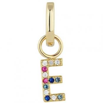 Piercing aro Earcandy Alphabet de plata y baño de oro 18k