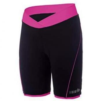 rh+ - Pista W, Bib and Pant Mujer, Mujer, Bib and Pant, ECD0657 986M, Negro/Fluo Pink, M