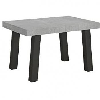 Mesa extensible Puente Cemento 90x130/390 cm estructura Antracita
